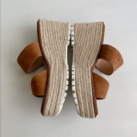 ✨New SAM EDELMAN Luca  Leather Wedge Platform Jute Sandals 10M - Picture 7 of 10